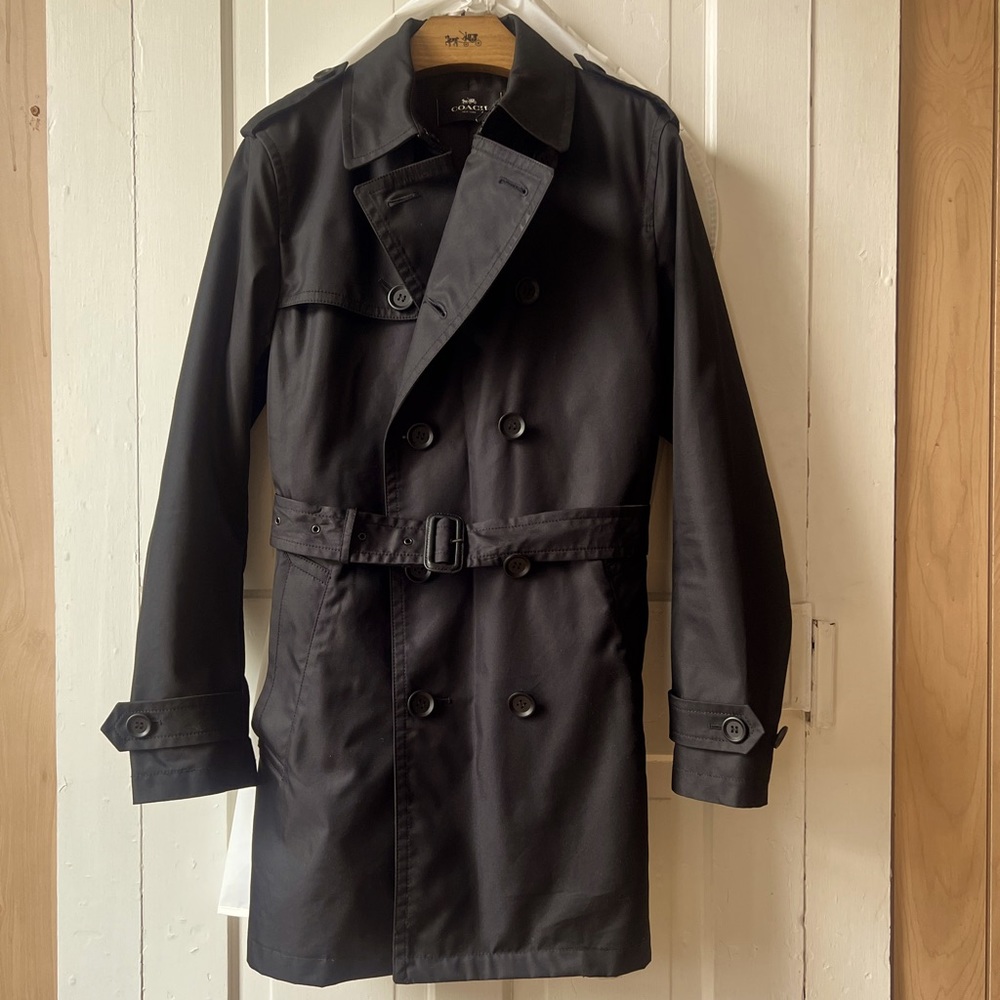 Coach medium expertly tailored trench coat jacket
